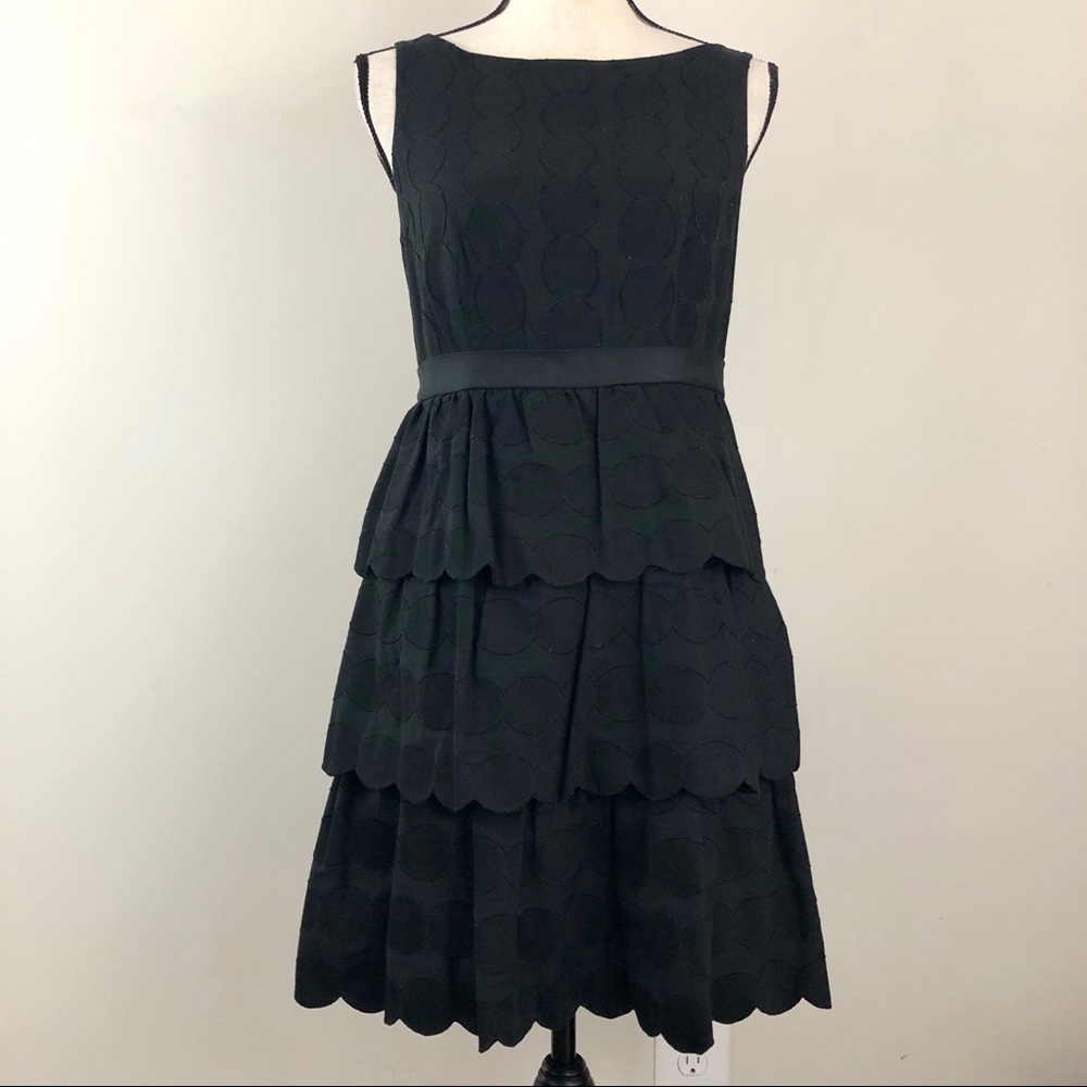Anthropologie Leifsdottir Dot Texture Teared Dress